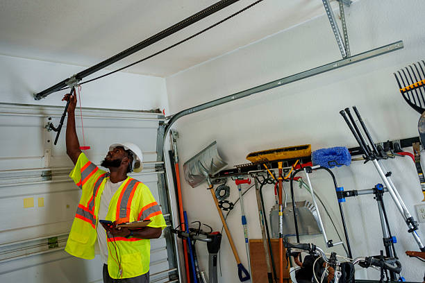 Professional Garage Door Panel Replacement technician working in Medford Lakes, NJ